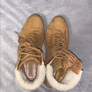 Combat Boots with Fur